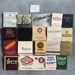 Vintage Restaurant, Hotel & Casino Matchbooks, USA Advertising Ephemera, 1960s–1990s