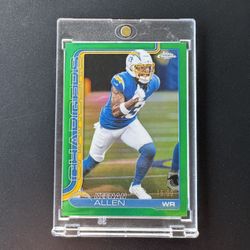 2025 Topps Chrome Green Refractor Keenan Allen /99 #155 Los Angeles Chargers