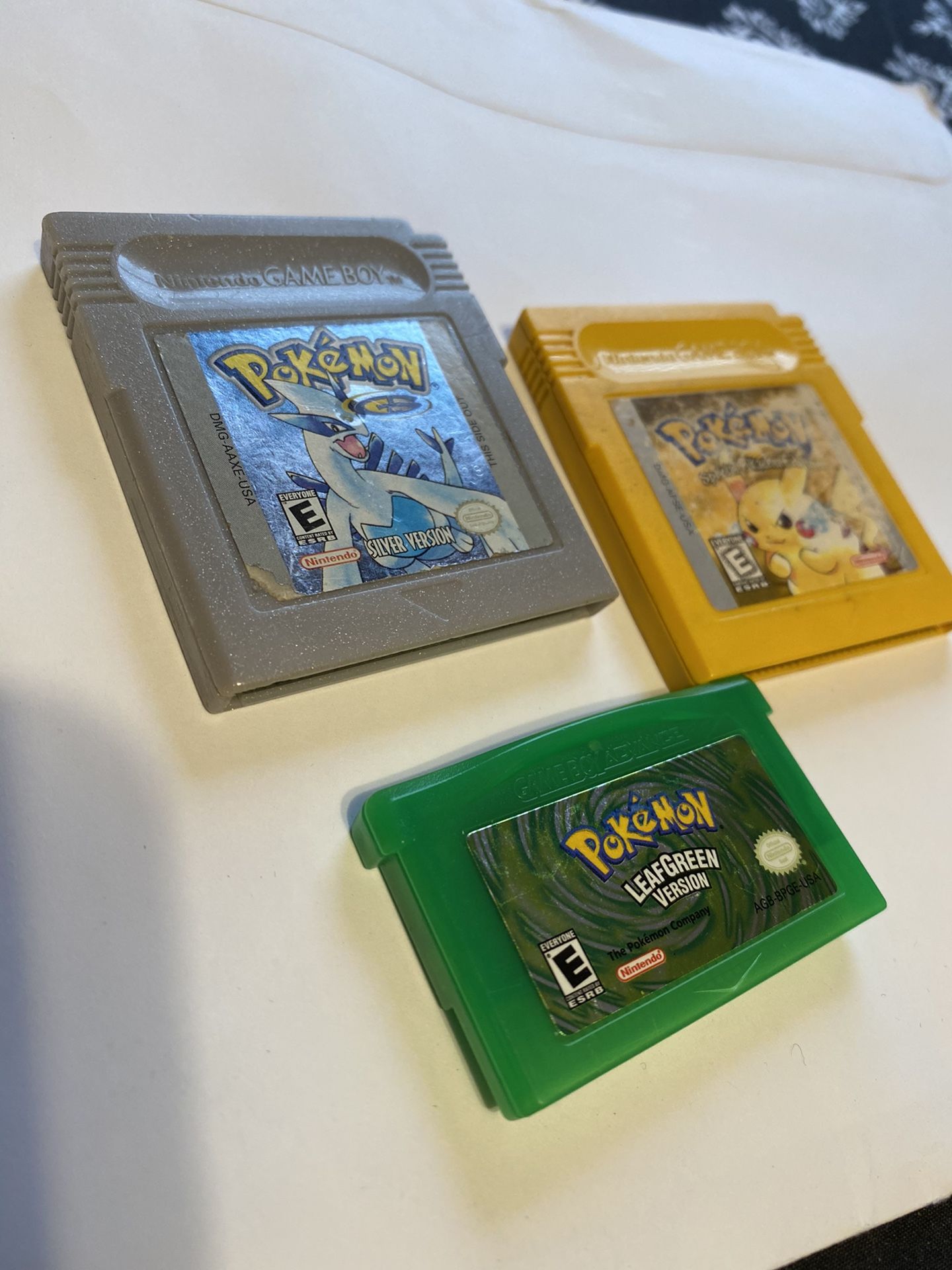 Pokemon Leafgreen, Yellow and Silver