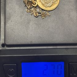 14k Chain And Pendant Frome Greece! And Also A 10k Chain 