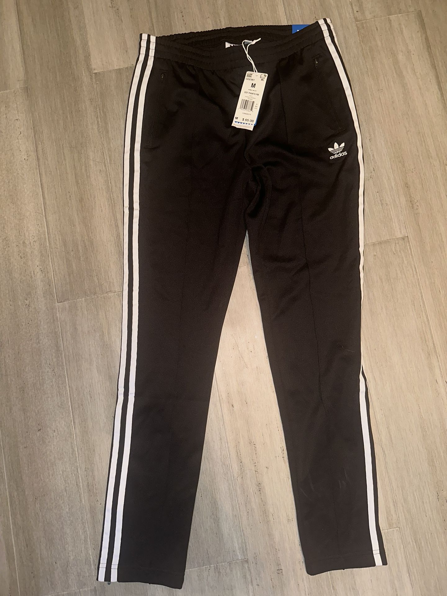 Adidas Sweat Pants Black And White Medium