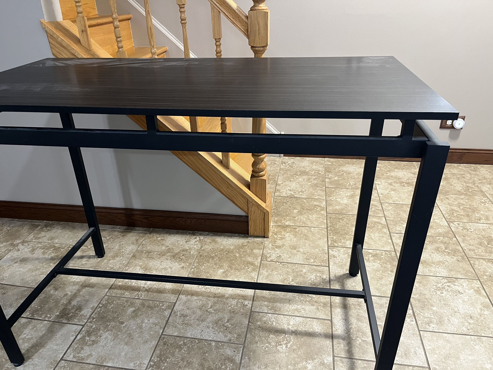 Wooden kitchen Table With Metal Legs