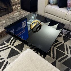 Modern black square coffee table
