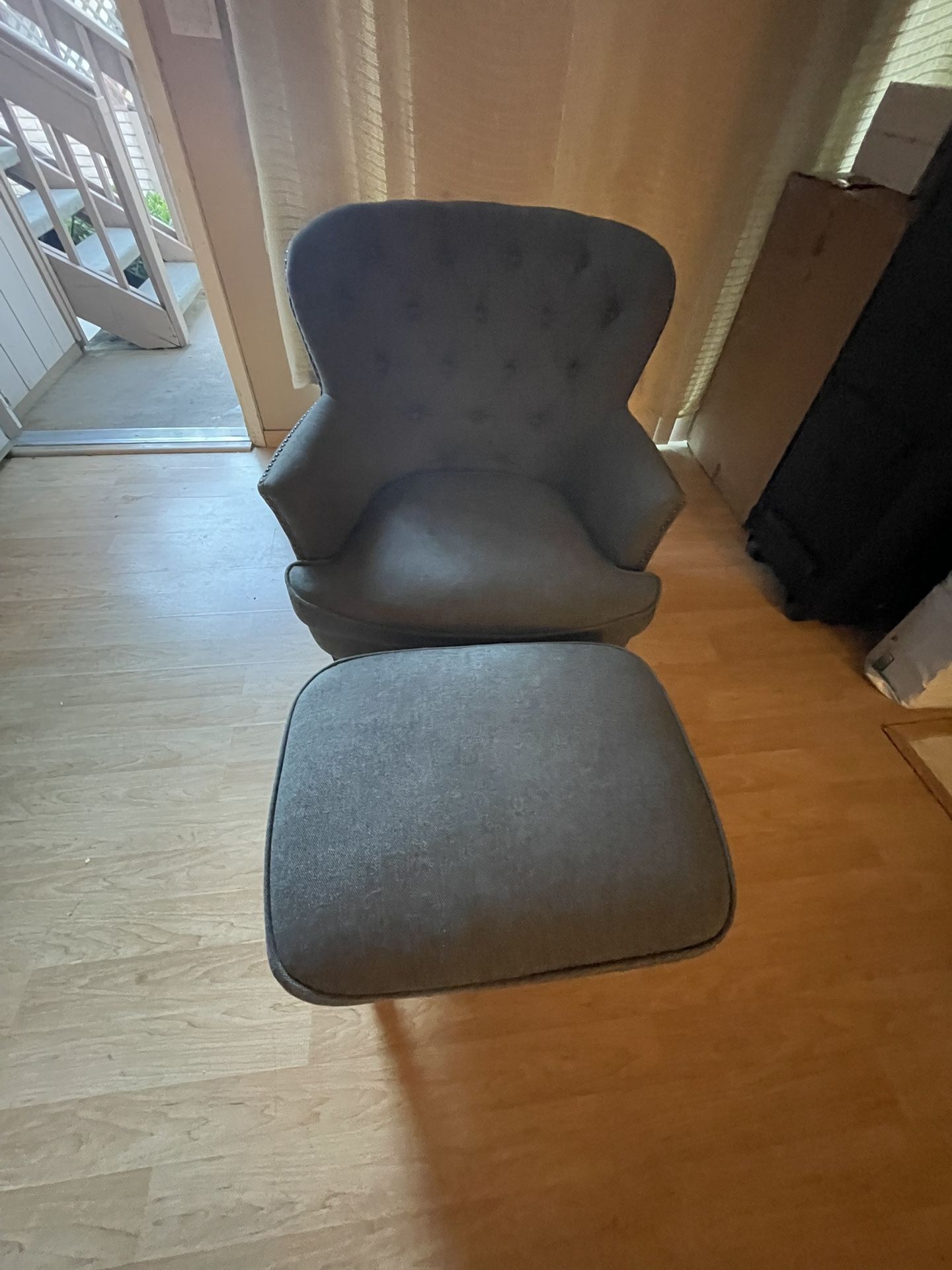 IKEA Wingback Chair & Ottoman Like New
