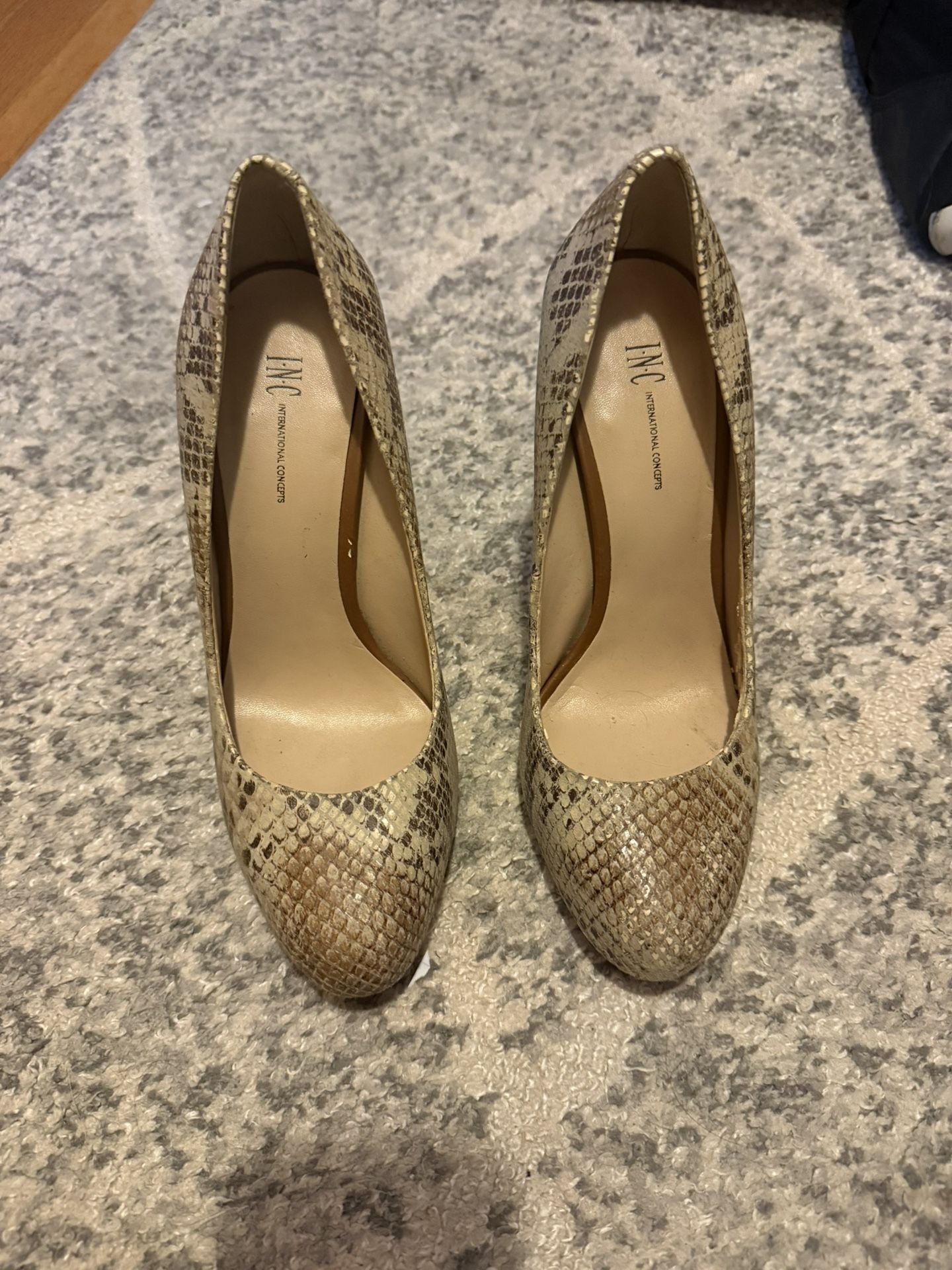 Snake Skin Nude Colored International Concepts snakeskin Style High Heels