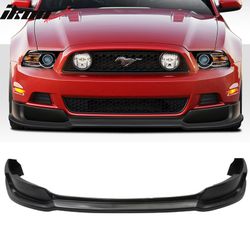 Fits 2013-2014 Ford Mustang V6 & GT Unpainted Black Front Bumper Lip Spoiler Kit PU