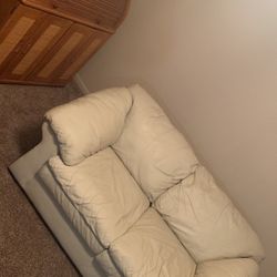 Off White Leather Couch