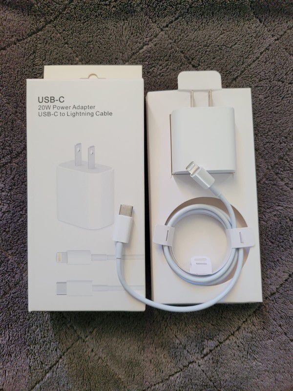 Iphone Fast Charge Set 6 Feet Cable And Cube 20 Watts.  10$