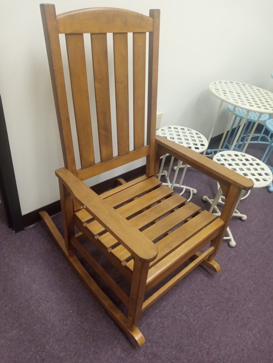 Oversized Wooden Rocking Chair