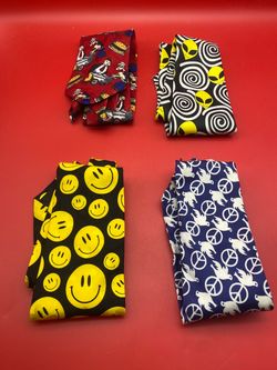 Men’s Vintage Ties Lot of 4 Aliens Space UFO Peace Smile Popeye Wimpy