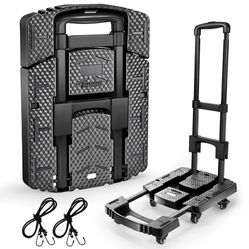 Voipvvii Folding Hand Truck 500lbs, Portable Heavy Duty Dolly Cart, 6 Wheels