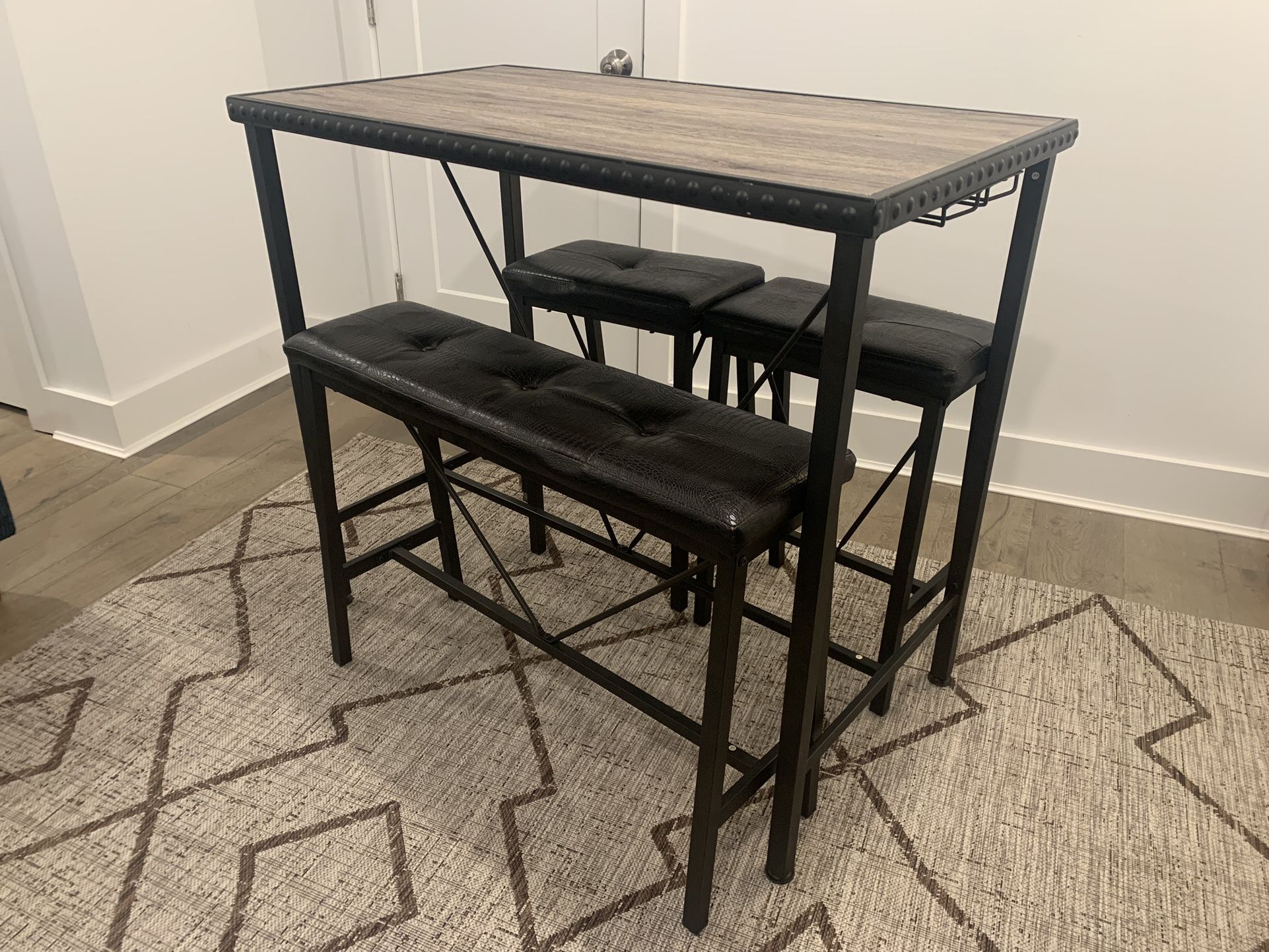 Dining table with stools (seats 4 )