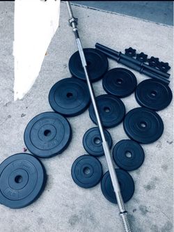 Dumbbells Weight And Straight Bar