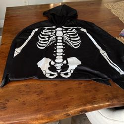 Halloween Skeleton Poncho