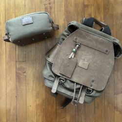 Will leather Goods Lennon Canvas and Leather Backpack