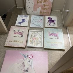 Unicorn Room Wall Decoration, Full Set 