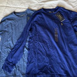 2 Ralph Lauren Boys Long Sleeve Shirts - Size 10/12 - $25