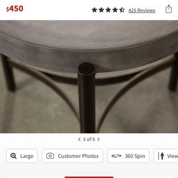 Concrete Round Coffee And End Table