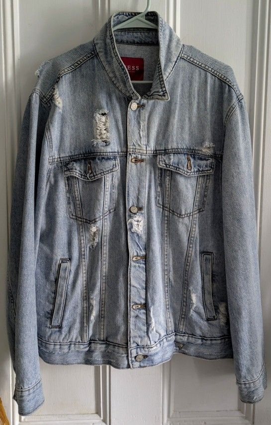 Guess Distressed Denim Jacket
