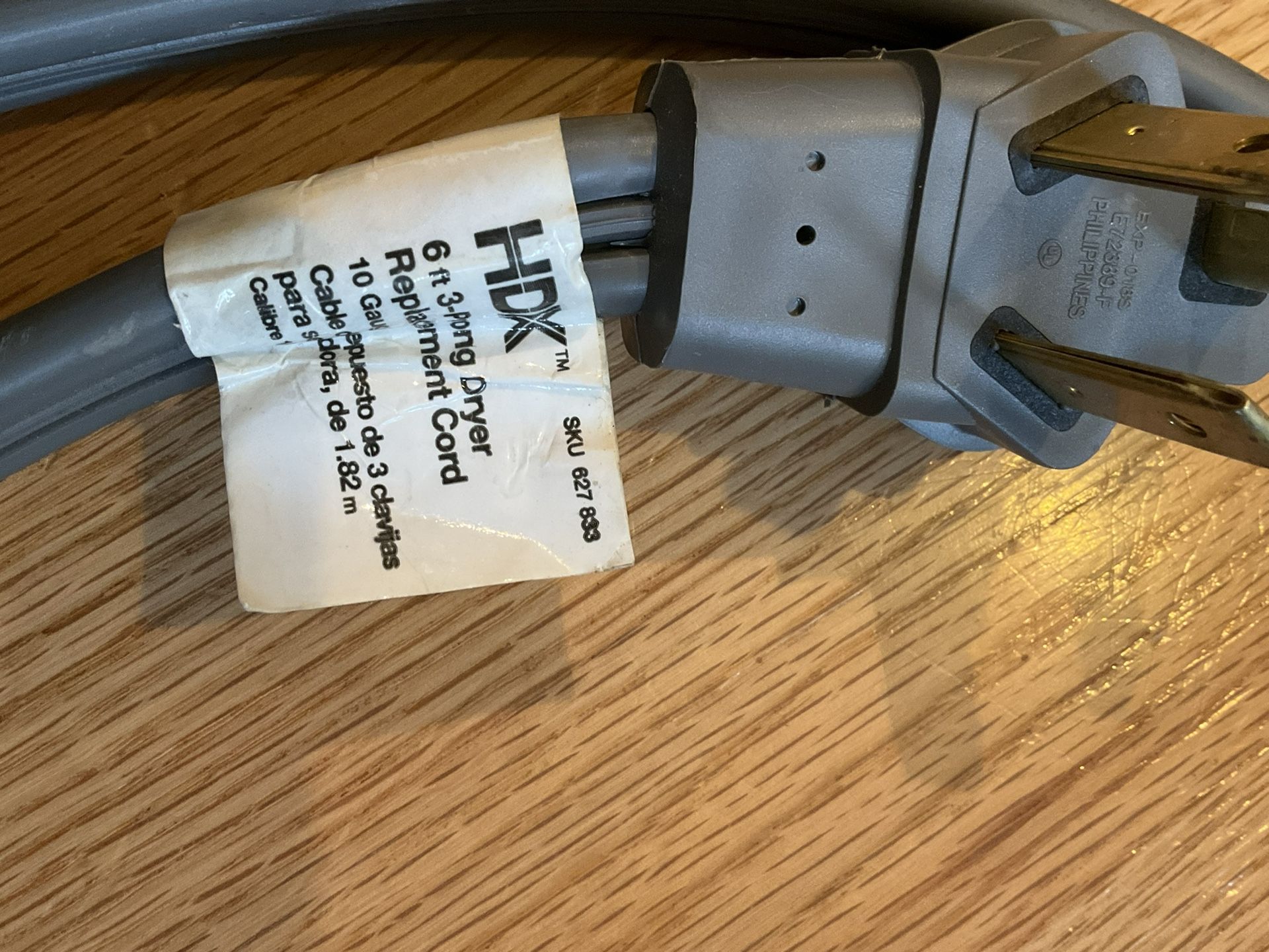 HDX 6ft 3 Prong Dryer Cord