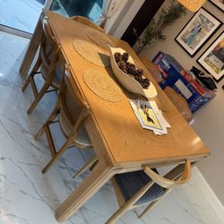 Solid Wood Table With Two Chair