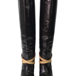 Louis Vuitton Vernis Leather Knee Boots