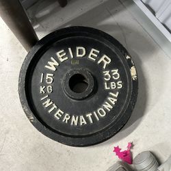 33 Weights LBS And 150 Lbs Bar OBO