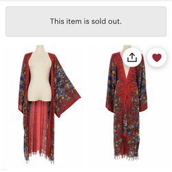 Large red kimono / Robe From Malaysia NEW