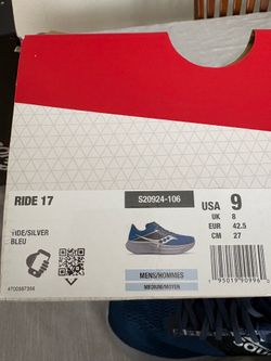 Saucony Ride 17 men's size 9