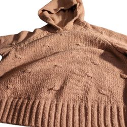 Toddlers Girls Hooded Bear Pullover Sweater - 2T - 3T