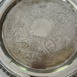 Silver round platter