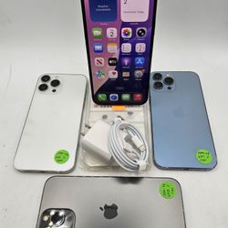 Apple IPhone 13 Pro Max 128gb Unlocked Any Service With Case Chargers Warranty $360