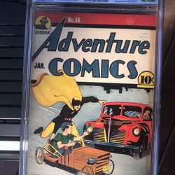 Adventure Comics #58 (1941) CGC 7.0 — O/w To White; 1st Man hunter (Paul Kirk)