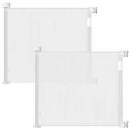 2-Pack Retractable Baby Gate 33”Height, Expands Up To 55”Width