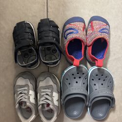 Toddler Boy Shoes Bundle Nike New Balance Crocs Strider Rite