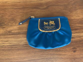 Turquoise Coach Coin-Purse