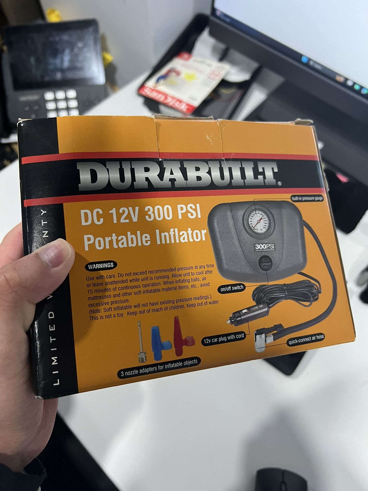 Durabuilt DO 12V 300 PSI Portable Inflator Fully Functional