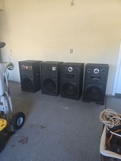 4 Large Floor Speaker Cabinets