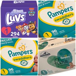 Size 1 Diapers- 4 Boxes