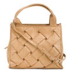 NWT Leather Woven Satchel