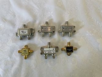 (6) Coax 2-way Spliters