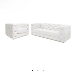 White Letter Couch - Set Of Two 