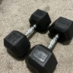 Brand New 40lb Rubber Hex Dumbbells