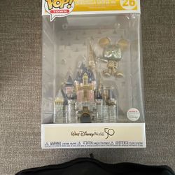 Cinderella castle and Mickey Mouse