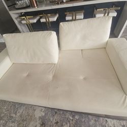 Big White Leather Sofa