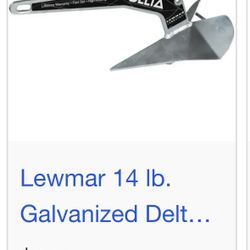 Lewmar 14 lb. Delta anchor BRAND NEW