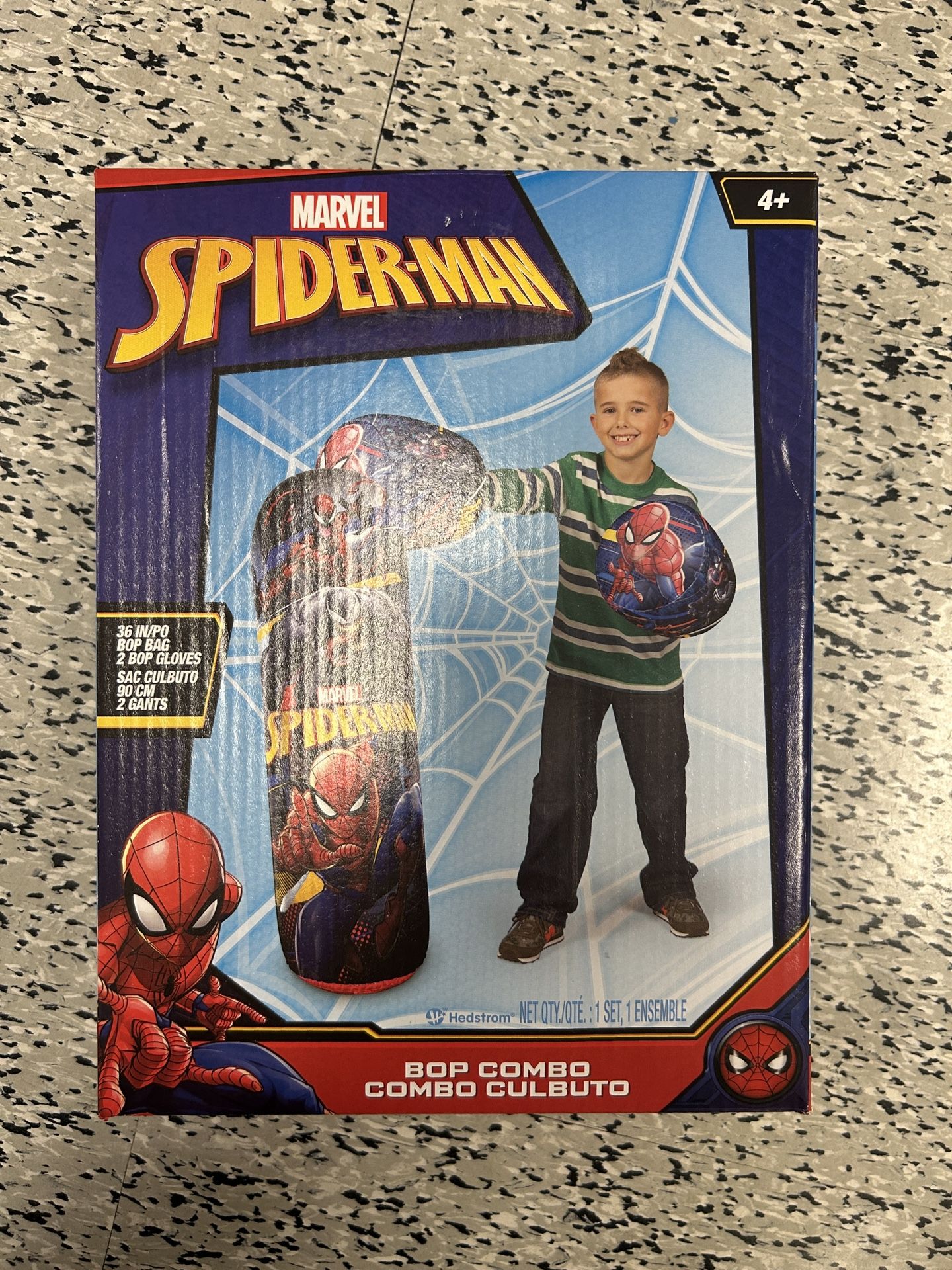 NWT Marvel Spider-Man Bop bag with matching bop gloves
