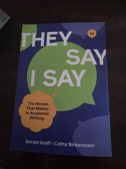 They Say/ I say