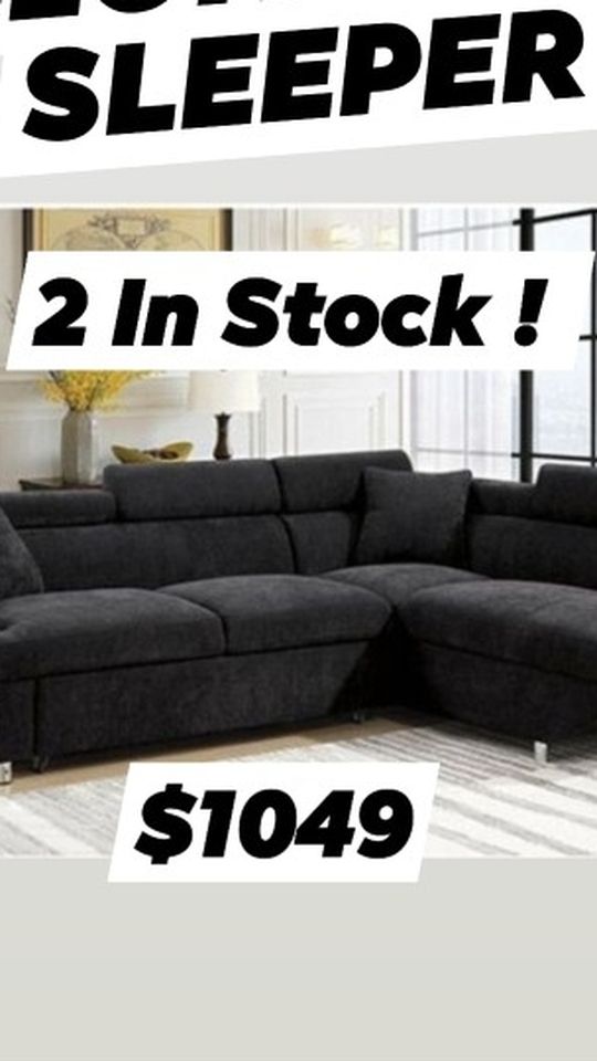 Modern Sleeper Sectional ! New At Store