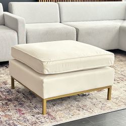 CREAM colored large ottoman 